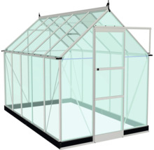 Gewächshaus mit Aluminiumrahmen und Glastüren