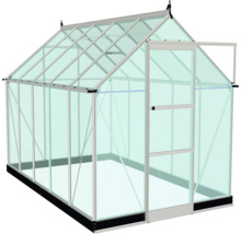 Gewächshaus mit Aluminiumrahmen und Glastüren