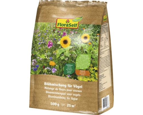 FloraSelf Blühmischung für Vögel, 500 Gramm Packung