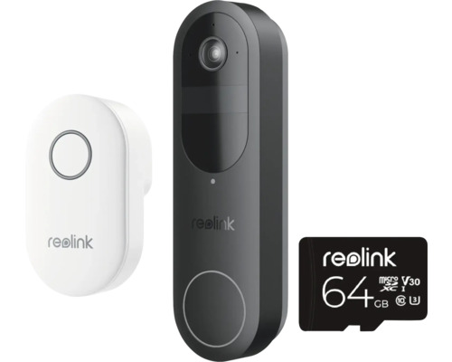 Reolink Video Türklingel mit Klingel und 64 Gigabyte Micro SD Karte