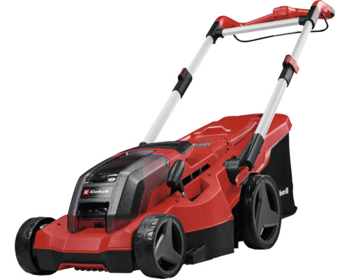 Roter Einhell Akku-Rasenmäher