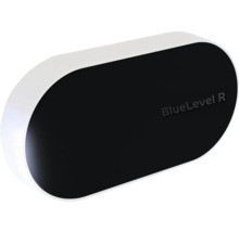Digitales Messgerät BlueLevel R mit ovaler schwarzer Vorderseite und weißem Gehäuse.