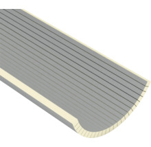 Abschlussleiste mit geriffelter Oberfläche