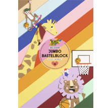 Jumbo Bastelblock mit 25 Farben, Format 23 x 33 cm, 130 und 300 Gramm pro Quadratmeter