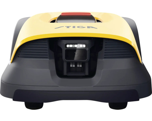 Stiga Logo auf einem Rasenroboter