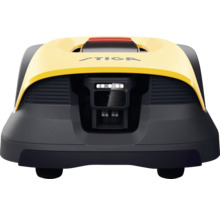 Stiga Logo auf einem Rasenmähroboter