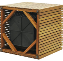 Holzkiste mit Einsatz für Gartenteich