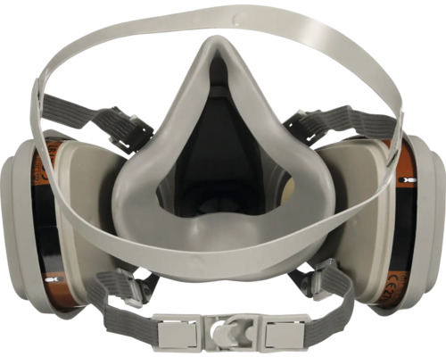 Halbmaske mit Filtern für Atemschutz