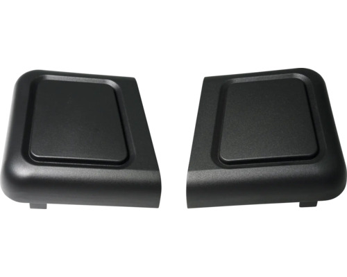 Zwei schwarze Trittstufen für Anhänger