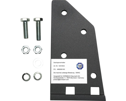 Ersatzteil: Dachsparrenhalter für Markise Levante 12552792,12552866 Dachsparrenhalter mit Schrauben, Muttern und Unterlegscheiben