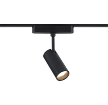 Schwarzer Schienenstrahler an einer Schiene