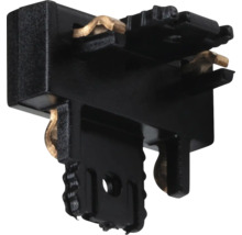 Schwarzer Stromschienenverbinder mit Metallkontakten