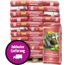 Palette mit FloraSelf Gärtner Pflanzerde 70 Liter inklusive Lieferung