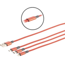 Mehrfach-Ladekabel mit USB-, USB-C- und Micro-USB-Anschlüssen