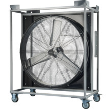 Ventilator mit Rollen in einem Metallrahmen