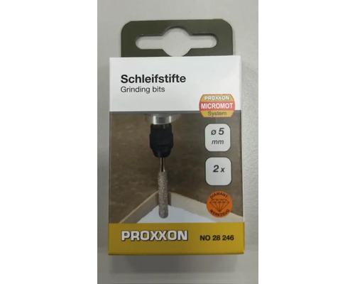 Proxxon Schleifstifte Set mit zwei Diamant Schleifstiften, 5 Millimeter Durchmesser
