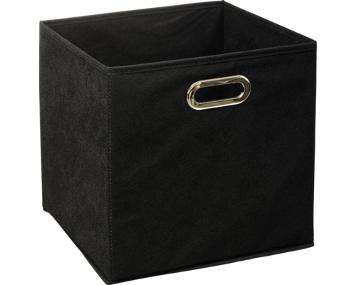 Schwarze Aufbewahrungsbox aus Stoff mit Griff