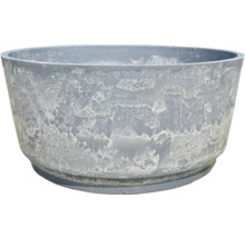 Grauer Pflanztopf mit strukturierter Oberfläche