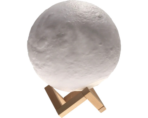 Mondlampe auf Holzständer