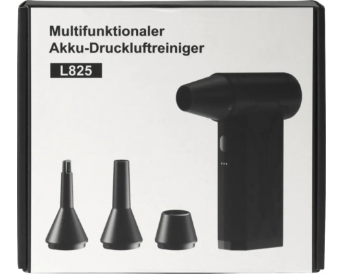 Multifunktionaler Akku Druckluftreiniger L825 in Verpackung