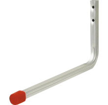 Metallischer Wandhaken mit roter Schutzkappe