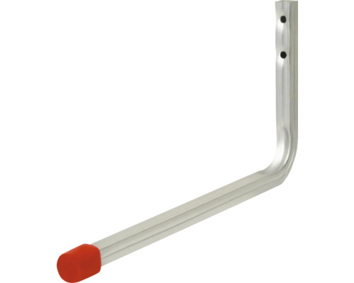 Metallischer Wandhaken mit roter Schutzkappe