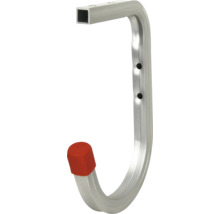 Metallischer Gerätehalter mit roter Schutzkappe