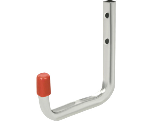 Wandhaken aus Metall mit roter Kappe