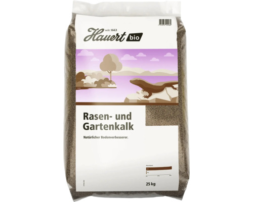 Hauert Rasen- und Gartenkalk im 25 Kilogramm Sack, ein natürlicher Bodenverbesserer