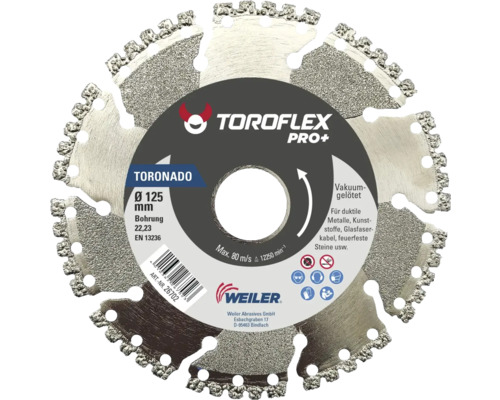 Trennschleifscheibe mit 125 Millimeter Durchmesser von Toroflex Pro+