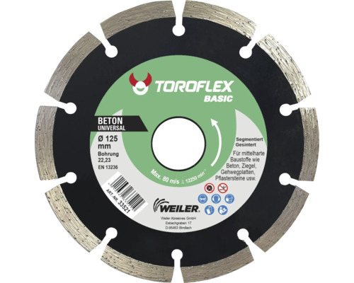 Toroflex Basic Trennscheibe mit 125 Millimeter Durchmesser für Beton