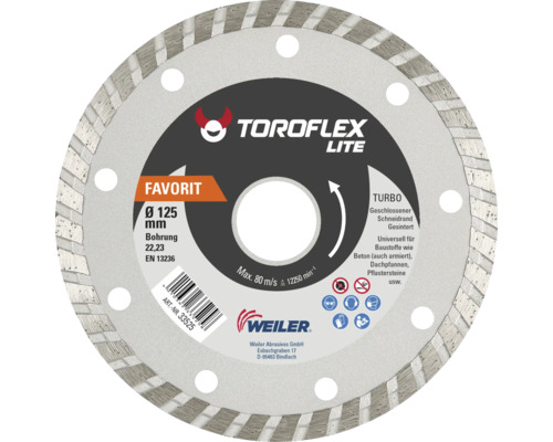 Toroflex Lite Diamanttrennscheibe, Durchmesser 125 Millimeter
