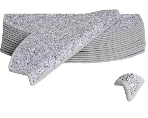 Stufenmatte Camp halbrund grau meliert 23,5x65x4,5 cm Stufenmatten aus Textil im Stapel