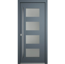 Haustür mit Glaseinsätzen und Stangengriff