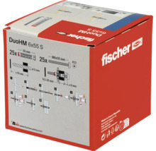 Fischer Dübel DuoHM 6x55 S, 25 Stück, Verpackung