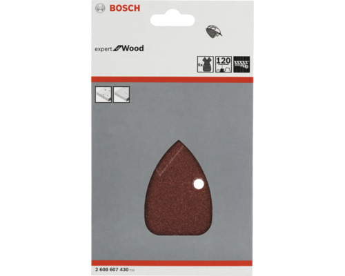 Bosch Expert Holz Schleifblatt, Körnung 120, 5 Stück