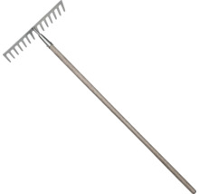 Gartenrechen mit Holzstiel und Metallzinken