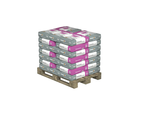 Palette mit Betonschüttestrich Säcken