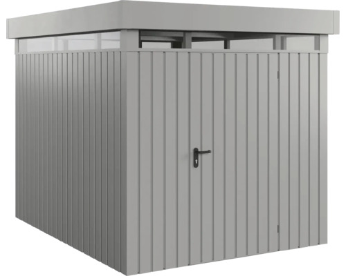 Gartenschrank aus Metall mit Tür und Oberlicht