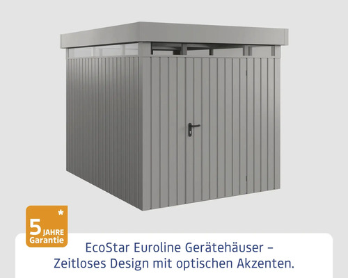 EcoStar Euroline Gerätehaus mit fünf Jahren Garantie