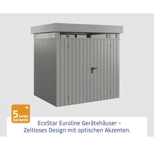 Gerätehaus aus Metall mit Doppeltür