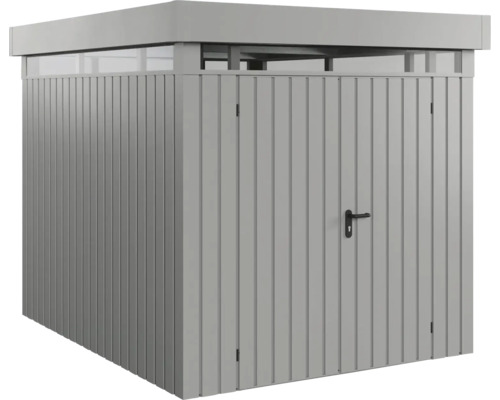 Gartenschrank aus Metall mit Tür und Oberlicht