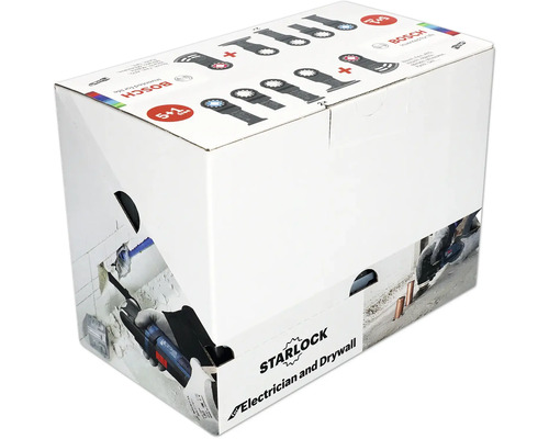 Verpackung Bosch Starlock Oszillierwerkzeug Zubehör für Elektriker und Trockenbauer