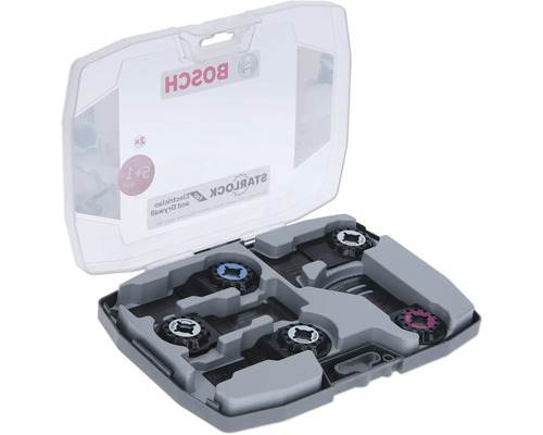 Bosch Starlock oszillierendes Sägeblatt-Set in geöffneter Aufbewahrungsbox