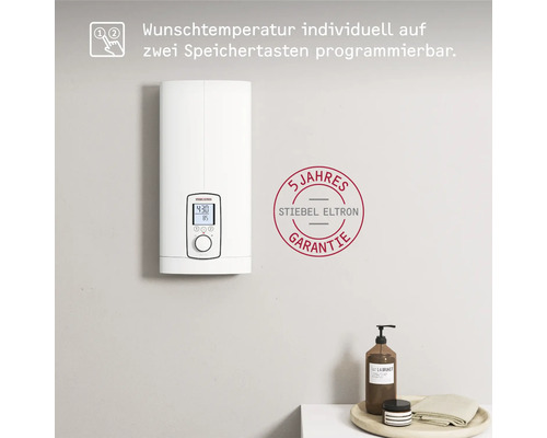 Elektrischer Warmwasserspeicher mit Display und Stiegel Eltron Garantie