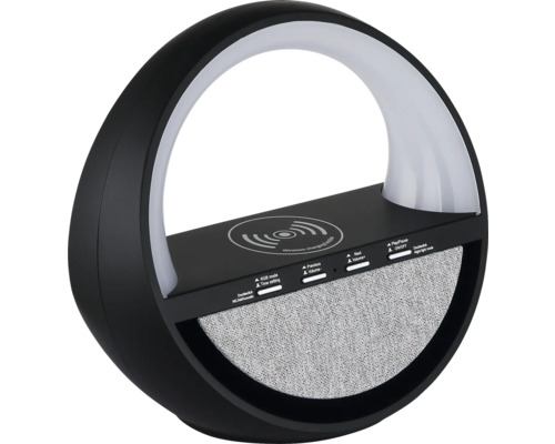 Multifunktionale Lampe mit Lautsprecher und kabelloser Ladefunktion