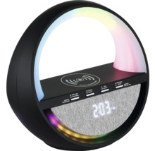 Multifunktionale Nachttischlampe mit digitaler Zeitanzeige, kabelloser Ladefunktion und Lautsprecher