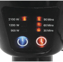 Bedienfeld mit Leistungs- und Zeiteinstellungen