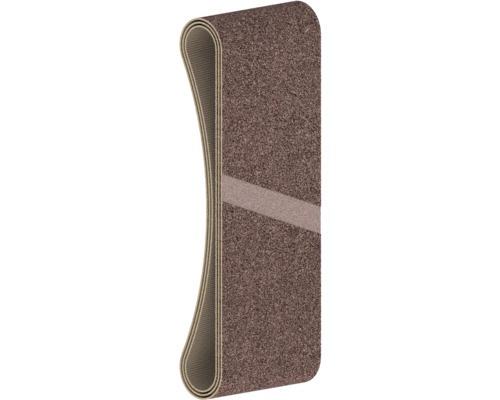 Detailansicht einer braunen Fußmatte mit Rillenstruktur und Verstärkung