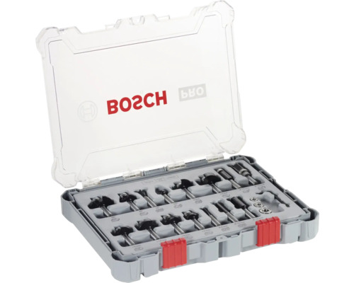 Bosch Fräsersatz in geöffnetem Koffer